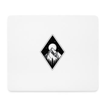Berge Wandern  - Mousepad (Querformat) - Weiß - Vorne