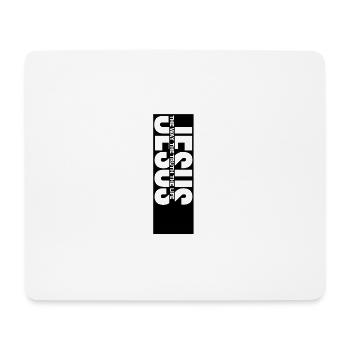 JESUS Vertikal: Weg Wahrheit Leben - Mousepad (Querformat) - Weiß - Vorne