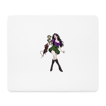 Vampir und Schlange - Mousepad (Querformat) - Weiß - Vorne