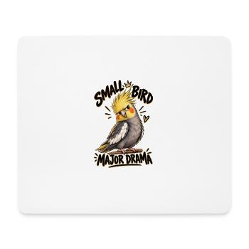 Lustiger Nymphensittich Spruch  - Mousepad (Querformat) - Weiß - Vorne