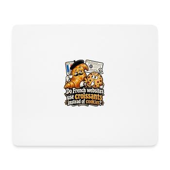 Croissants statt Cookies im Webdesign - Mousepad (Querformat) - Weiß - Vorne