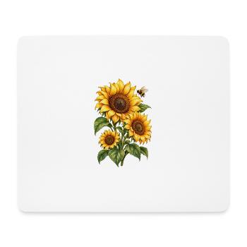 Sonnenblumen Gartenliebe - Mousepad (Querformat) - Weiß - Vorne