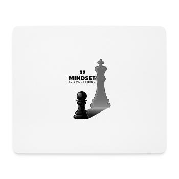 Mindset Is Everything – Schach Motivation - Mousepad (Querformat) - Weiß - Vorne