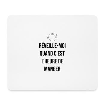 Réveille moi quand c'est l'heure de manger - Tapis de souris (format paysage) - blanc - Devant