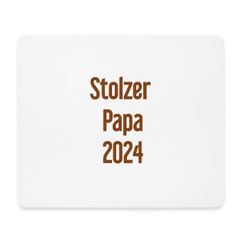 Proud Dad 2024 – for new fathers - Mouse Pad (horizontal) - white - Front