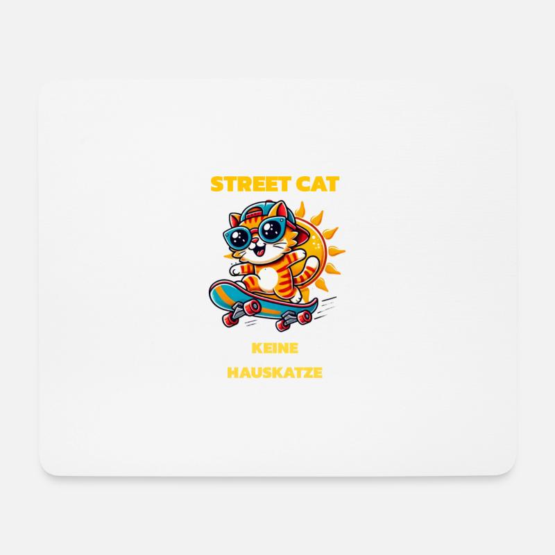 STREET CAT - Mouse Pad (horizontal) - white