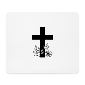 Cross - Mouse Pad (horizontal) - white - Front