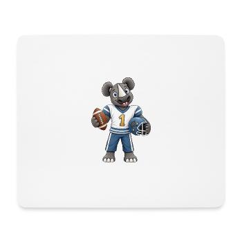 Nashorn Football Fan - Mousepad (Querformat) - Weiß - Vorne