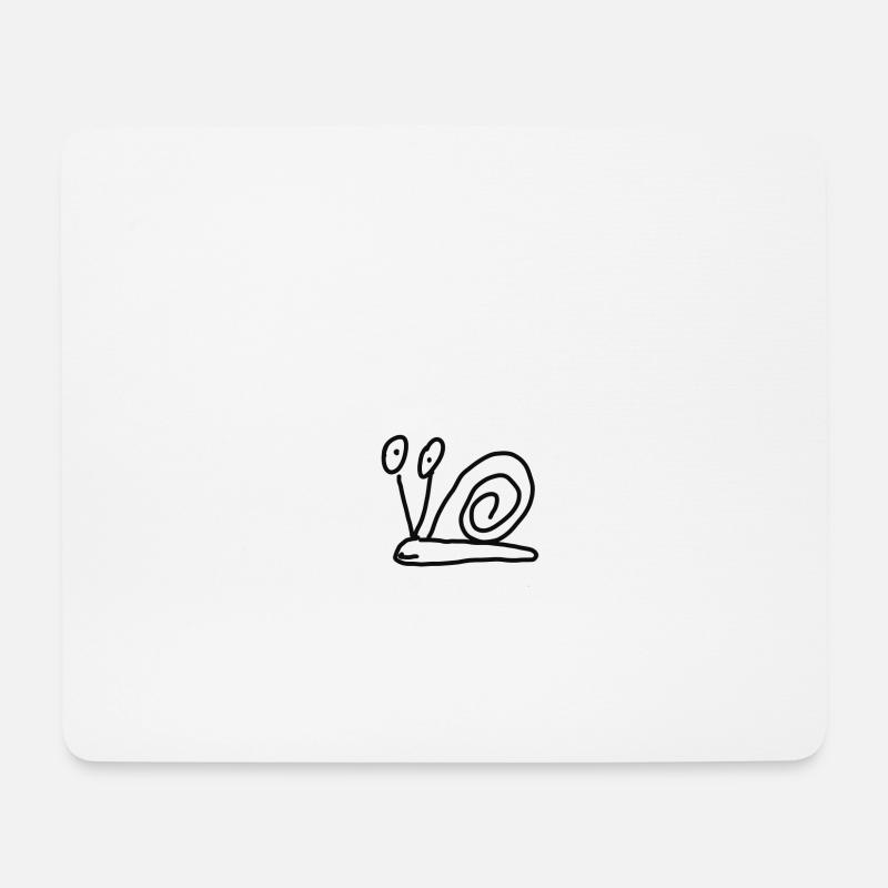 Schnecke - Mousepad (Querformat) - Weiß