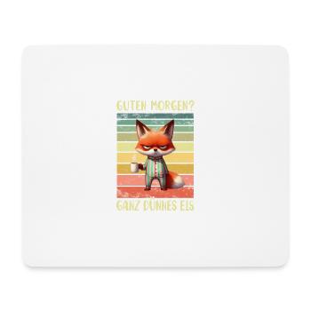 Fuchs Morgenmuffel - Mousepad (Querformat) - Weiß - Vorne