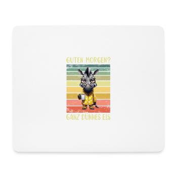 Zebra Morgenmuffel - Mousepad (Querformat) - Weiß - Vorne