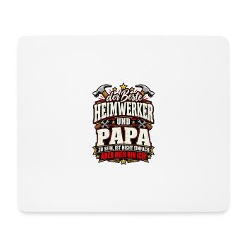 Der beste Heimwerker und Papa – Lustiger Spruch - Mousepad (Querformat) - Weiß - Vorne