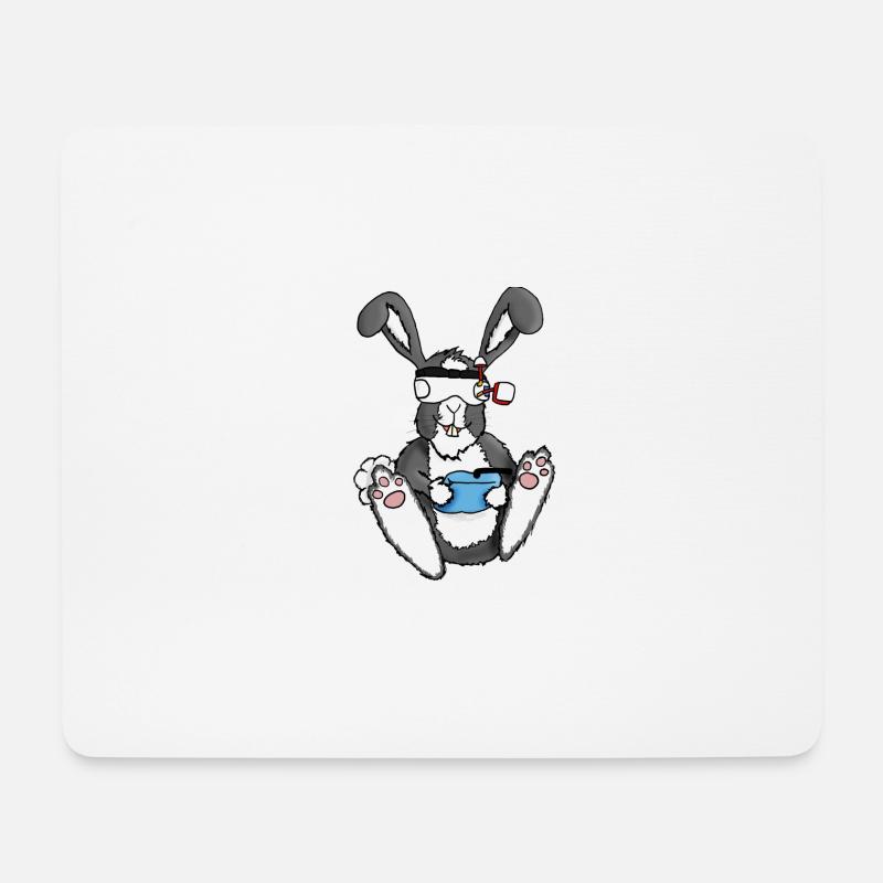 Hase fpv - Mousepad (Querformat) - Weiß