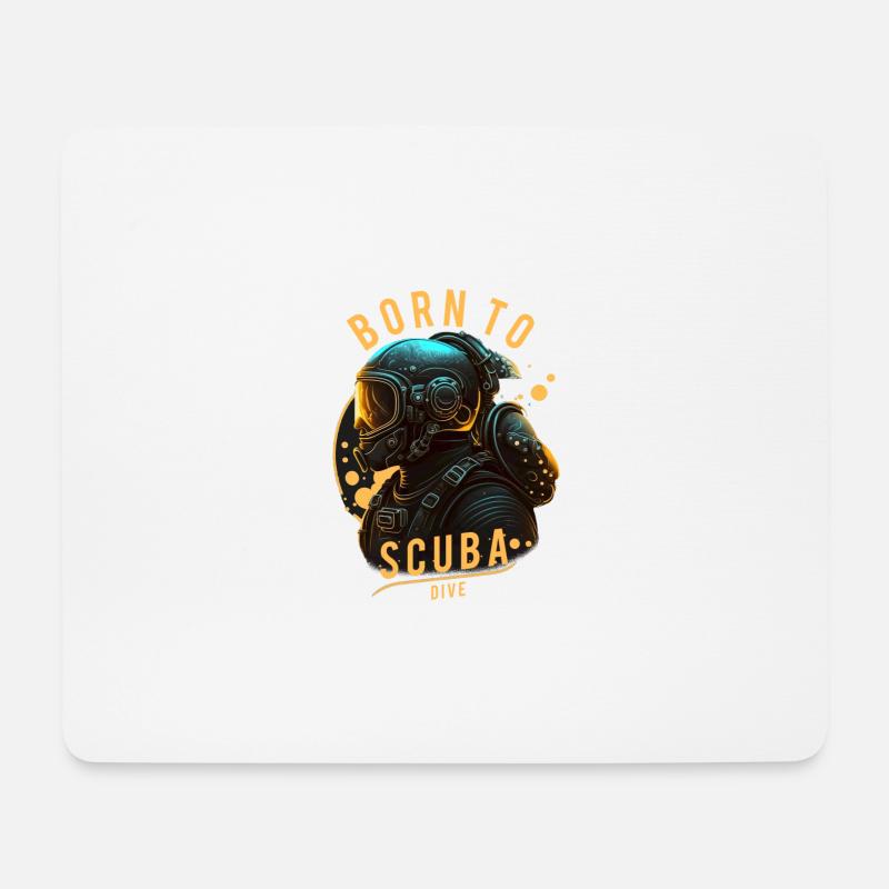 Born to Scuba Dive - Taucher, Spruch, Geschenkidee - Mousepad (Querformat) - Weiß