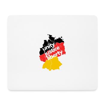 Deutschlandkarte - Einigkeit, Recht & Freiheit - Mousepad (Querformat) - Weiß - Vorne