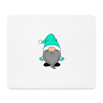 Kleiner Weihnachtsmann Türkis - Mousepad (Querformat) - Weiß - Vorne
