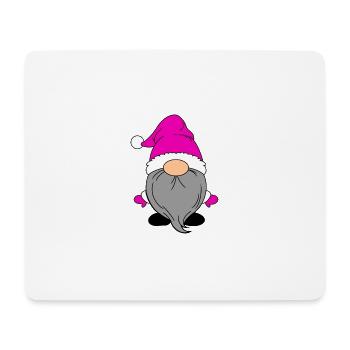 Kleiner Weihnachtsmann Pink - Mousepad (Querformat) - Weiß - Vorne