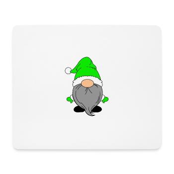 Kleiner Weihnachtsmann Grün - Mousepad (Querformat) - Weiß - Vorne