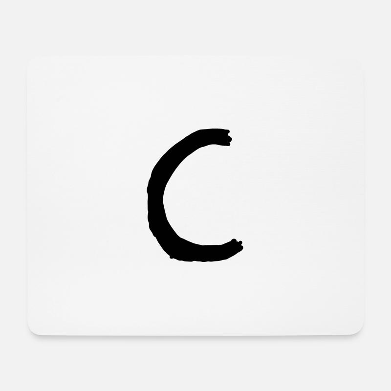 Buchstaben C - Mousepad (Querformat) - Weiß
