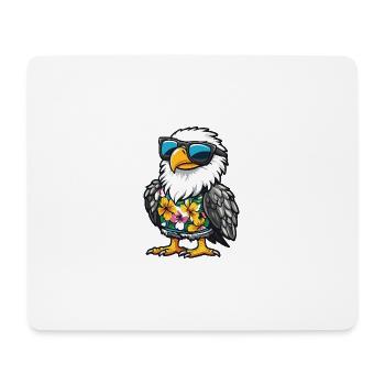 Eagle Bande dessinée Cool Été - Tapis de souris (format paysage) - blanc - Devant