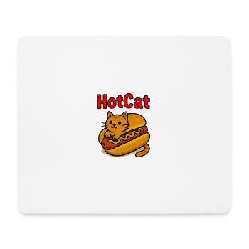 Illustration de hot-dog pour chat chauffé - Tapis de souris (format paysage) - blanc - Devant