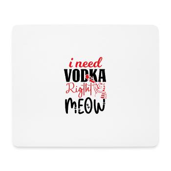 J’ai besoin de vodka vraiment miaulement drôle et doux chat - Tapis de souris (format paysage) - blanc - Devant