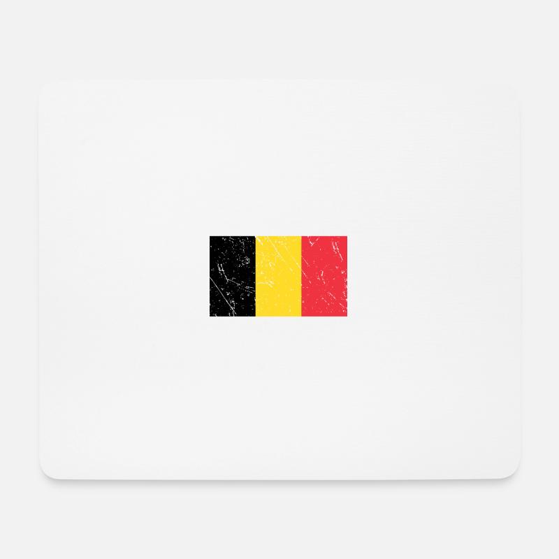 Der halbe Belgier ist besser als keine Nationalfla - Mousepad (Querformat) - Weiß
