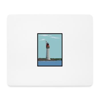 Phare de Grand Jardin - Saint-Malo - Tapis de souris (format paysage) - blanc - Devant