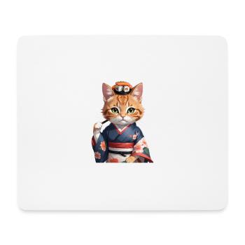 Sushi Cat Katze Japan - Mouse Pad (horizontal) - white - Front