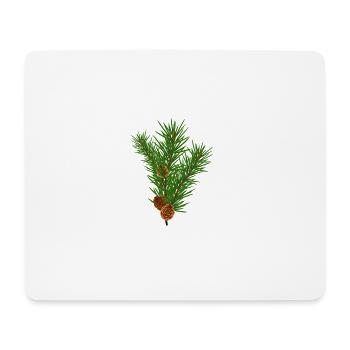 Pine branch - Mouse Pad (horizontal) - white - Front