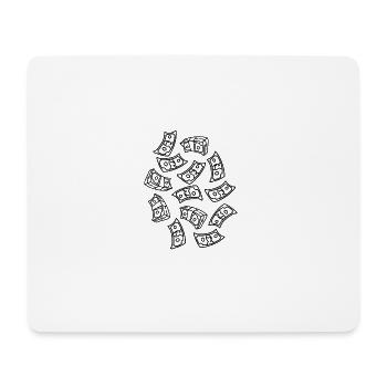 Pluie d’argent - Tapis de souris (format paysage) - blanc - Devant