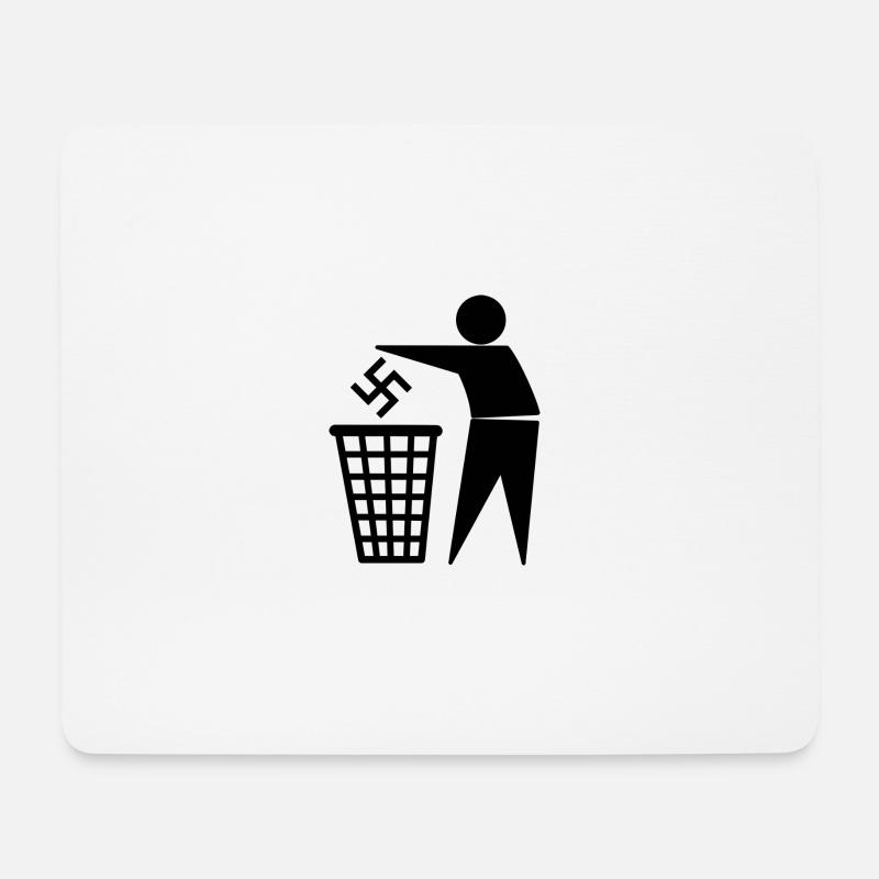 antifa - Mousepad (Querformat) - Weiß