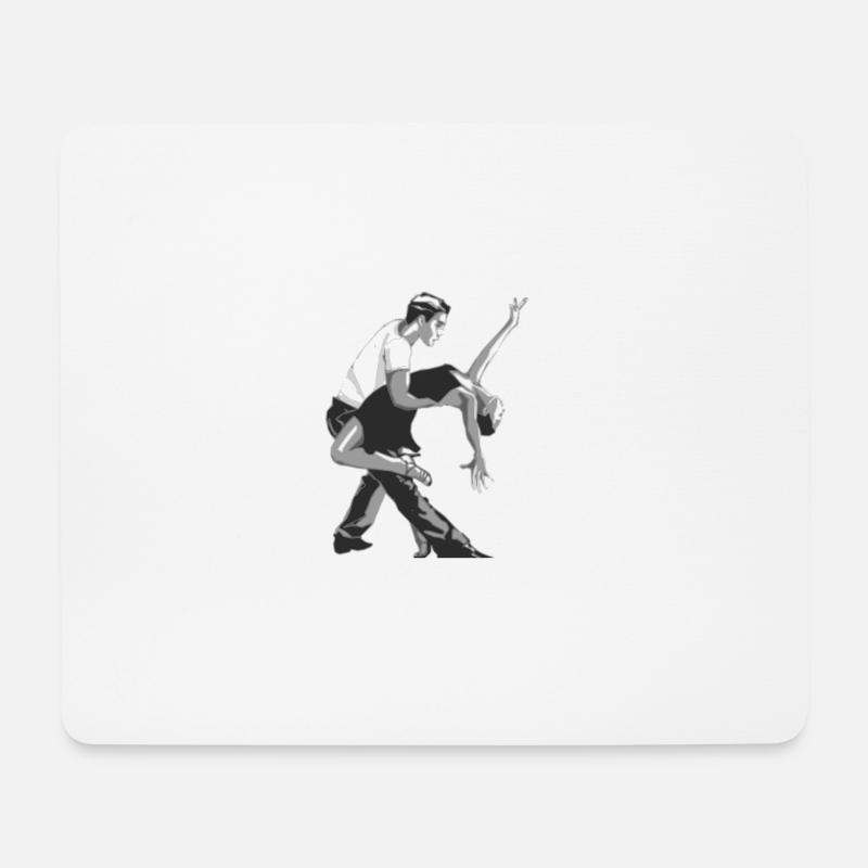 Tänzer und Tänzerin Salsa tanzen Geschenk - Mousepad (Querformat) - Weiß