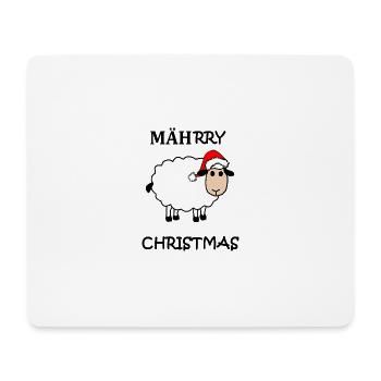 Mäh Merry Christmas Schaf Weihnachten Niedlich Fun - Mousepad (Querformat) - Weiß - Vorne