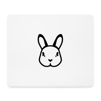 lapin - Tapis de souris (format paysage) - blanc - Devant