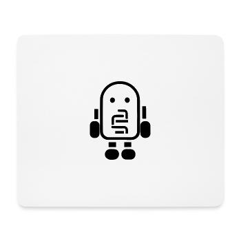 Petit robot - Tapis de souris (format paysage) - blanc - Devant
