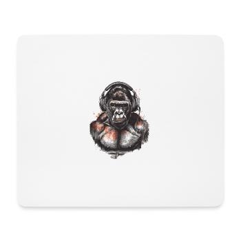 Muscle Gorilla Beats Gym Motivation - Mousepad (Querformat) - Weiß - Vorne