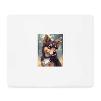 Süßer Hund im Anime-Stil - Mousepad (Querformat) - Weiß - Vorne