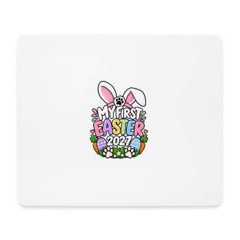 Mein erstes Ostern 2027 – Süßes Welpen-Ostern - Mousepad (Querformat) - Weiß - Vorne