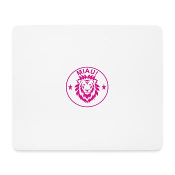 Lion, Logo, Drôle, Miau, Miau Lion EN ROSE, Humour - Tapis de souris (format paysage) - blanc - Devant