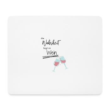 Handschrift Wein T shirt - Mousepad (Querformat) - Weiß - Vorne