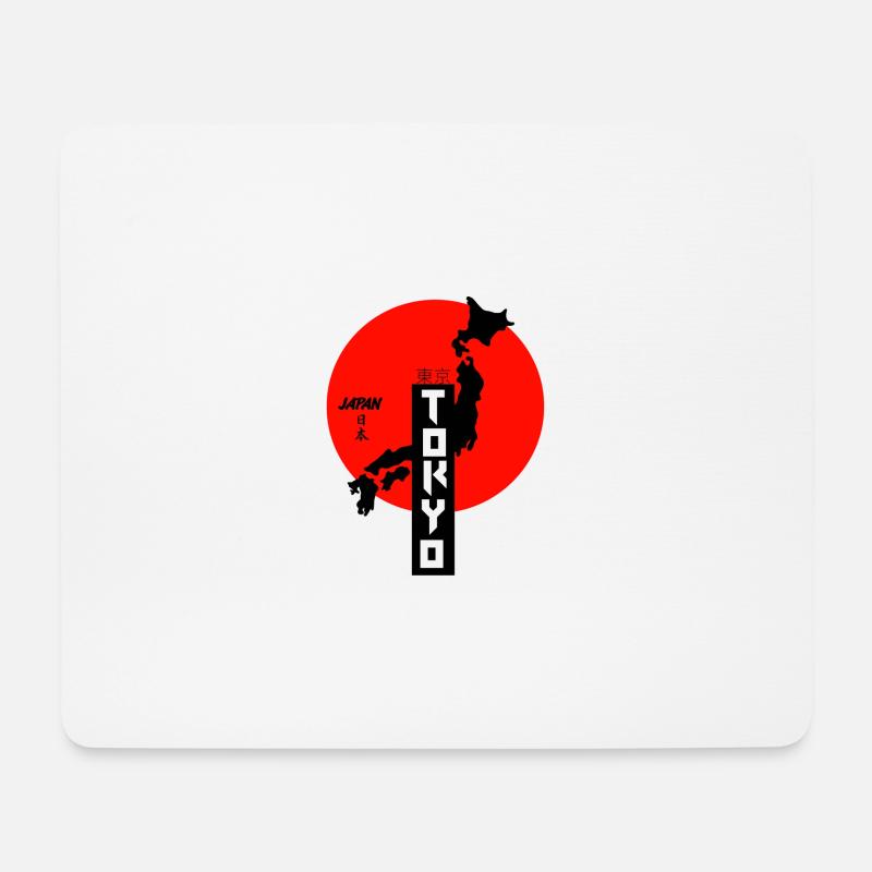 Japanischer Stadtkarte-Tokyo Design - Mousepad (Querformat) - Weiß