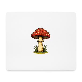 Red Toadstool Retro - Mouse Pad (horizontal) - white - Front
