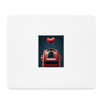 Roboter-Liebe - Mousepad (Querformat) - Weiß - Vorne