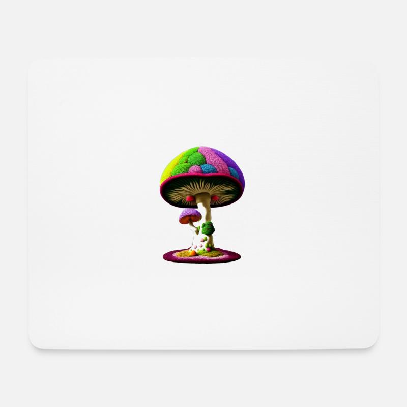 Magic Mashroom Tree - Mousepad (Querformat) - Weiß