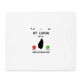 St. Lucia Karibik Insel Saint Lucia Urlaub Idee - Mousepad (Querformat) - Weiß - Vorne
