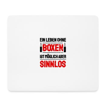Boxen Boxsport Kampfsport Motto - Mousepad (Querformat) - Weiß - Vorne