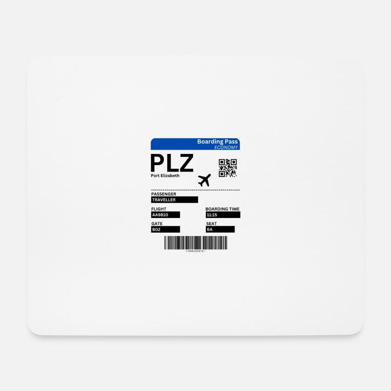 Port Elizabeth Boarding Pass Südafrika Urlaub Idee - Mousepad (Querformat) - Weiß
