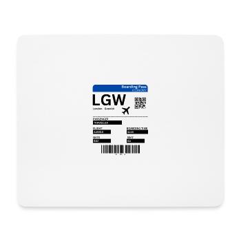 London Gatwick LGW Airport Flight Ticket Idea - Mouse Pad (horizontal) - white - Front