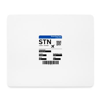 London Stansted STN Airport Flight Ticket Idea - Mouse Pad (horizontal) - white - Front